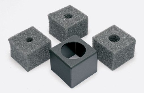 Mikrofon-Flag quadratisch, schwarz, unbedruckt